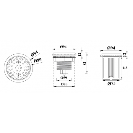 Lampa basenowa LED PHJ-FC-PC94-2  6 / 12 Watt, dowolny kolor+ RGB